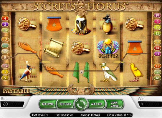 Review The Secrets Of Horus No Download Slots